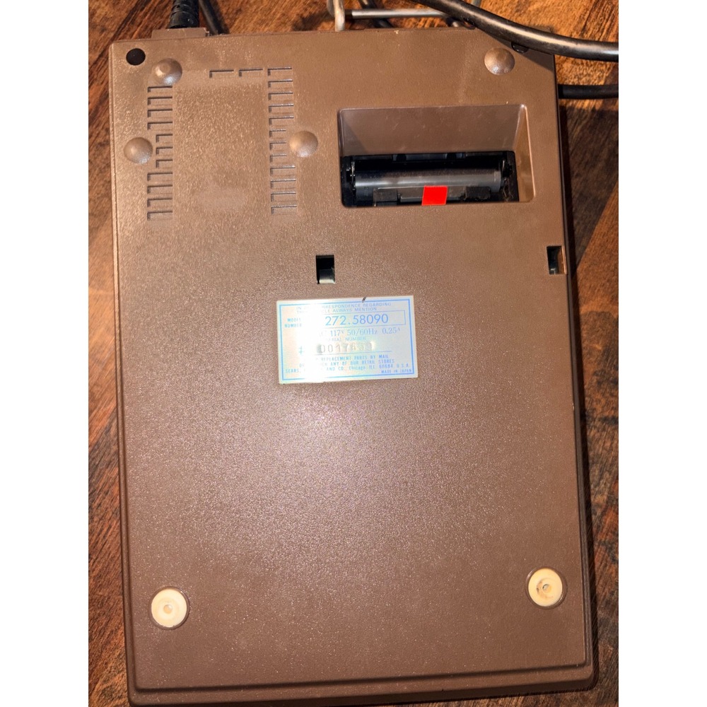Vintage Sears Mini Desk Top 12 Printing Calculator Brown Model 272.58090 Japan - Picture 3 of 4